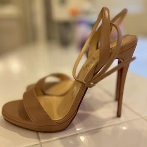Brand New - Christian Louboutin Loubigirl Ankle Strap Sandals - Nude sz 36